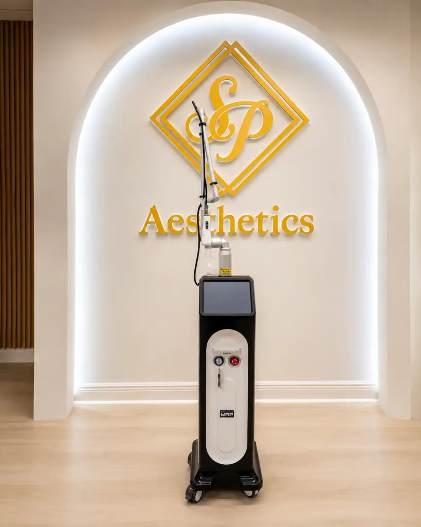 CO2 laser resurfacing device displayed inside SP Aesthetics in Wellington, FL.